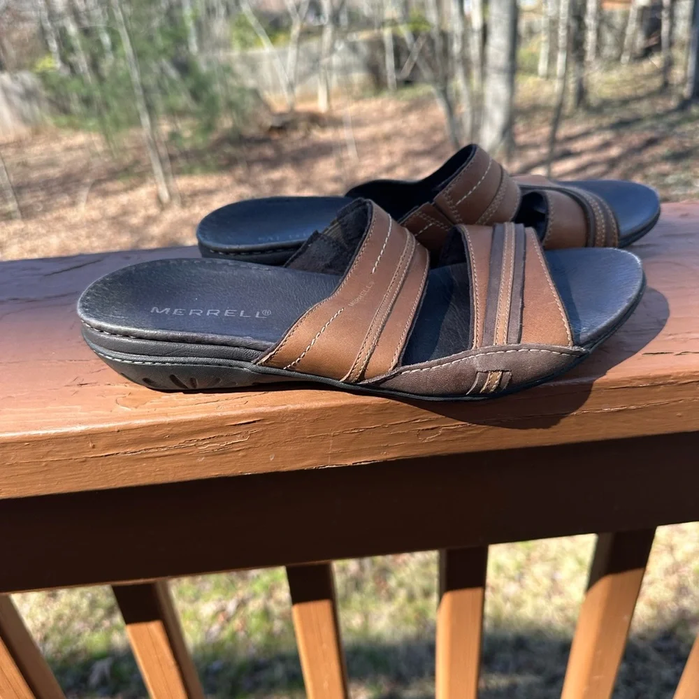 Merrell brown leather sandals - Picture 3 of 8